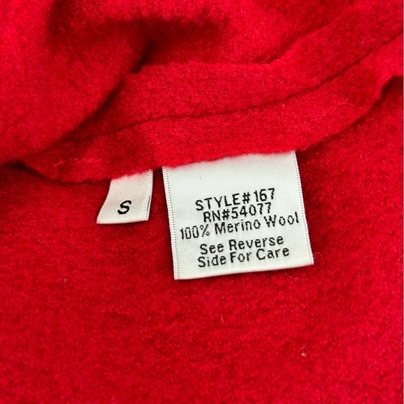 2 for $26 CAbi Red Merino Wool Jacket Blazer with Tie Style 167 Size Small - Picture 6 of 7